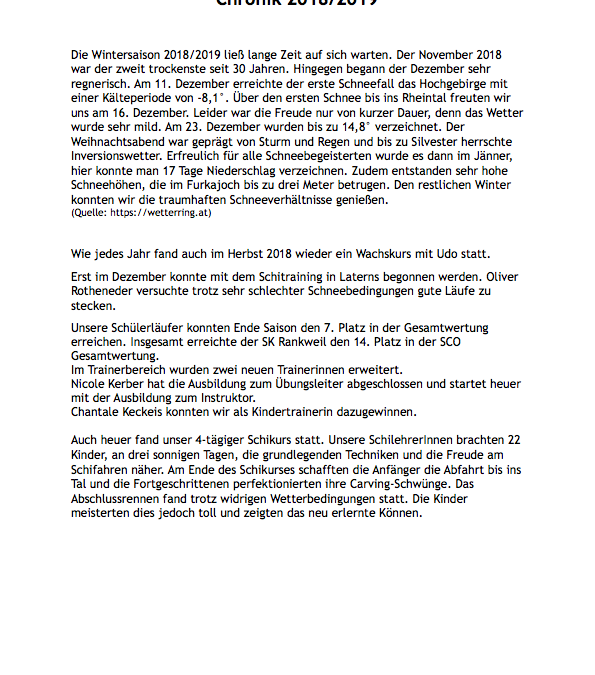 Chronik 2018:19
