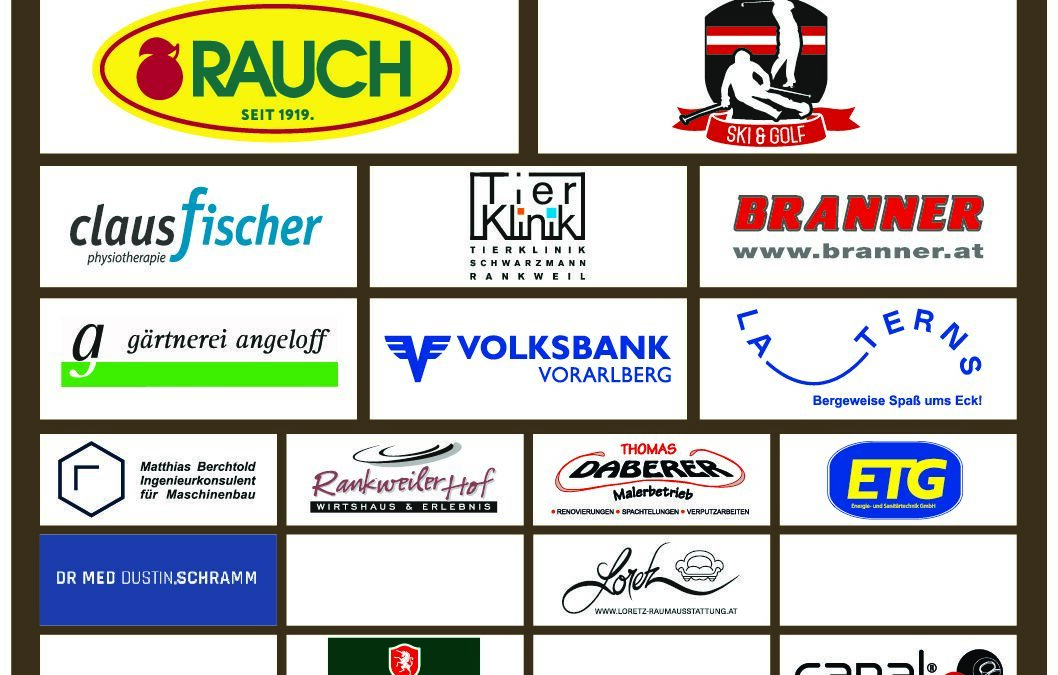 Sponsorentafel Schiklub Rankweil